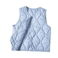 thumbnail image 3 of BFHHYA Kid & Tween Down Vest Girls Boys Button-Down V-Neck Lightweight Vest Sleeveless Warm Winter Layering Outerwear (4-15 Years), 3 of 6