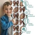 thumbnail image 3 of Blackout Kids Curtains,Brown Footballs and Bows Pattern Childrens Insulated Curtains Set Of 2,Bedroom Essentials,Toddler Room Decor 42"x84", 3 of 5