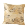 thumbnail image 2 of Ginkgo Hoja Patrón de almohada Capa de almohada de almohada 45cmx45cm decoración del hogar cuadrado fácil de usar decorativo para sala de estar Beige, 2 of 8