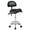 Black 69B, variant on Ergonomic Saddle Stool with Back Support, Rolling Stool with Foot Rest, Adjustable Height & Tilt for Salon Spa Tattoo Massage, Black Foam PU Leather, 350 lbs Capacity