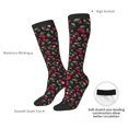 thumbnail image 4 of Fotbe Ripe Red Cherry Calcetas Divertidas Estampadas para Hombre y Mujer, Calcetas de Algodón hasta la Rodilla para Caminar, Correr, Enfermería y Embarazo, 4 of 6