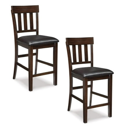 Bowery Hill Modern 26" Upholstered Counter Stool in Dark Brown