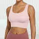 thumbnail image 2 of Sujetador deportivo sin aros para mujer - Camiseta de yoga sexy con fruncido y relleno fijo en el pecho - S-XL, 2 of 4
