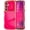 Hot Pink, variant on REQO for Samsung Galaxy S26 Case for Women Girls, Cute Wave Frame Curly Shape with Love Heart Raised Camera Protection Cover Luxury Plating Shockproof Phone Case for Galaxy S26