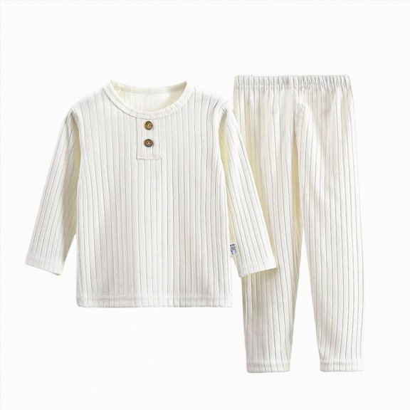 felwors Little Boys Pajamas 2 Pieces Long Set Sleepwear Kids Excavator Pjs Toddler Winter Clothes Jammies (White,18-24 Months)