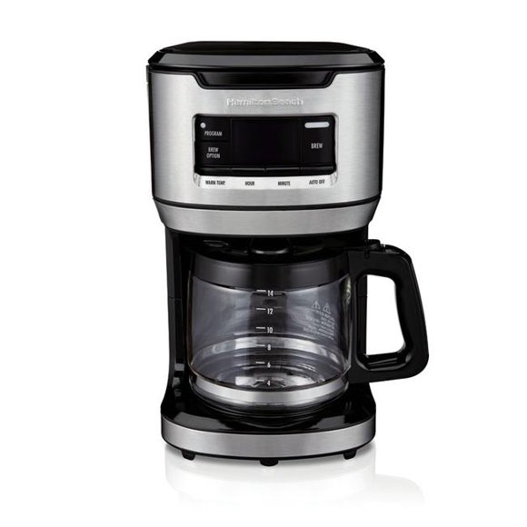 Cafetière 14 Tasses Noire et Argent
