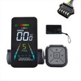 thumbnail image 1 of Pantalla LCD NFC para Bicicleta EléCtrica, Medidor Animado una Color, UART, 24 V/36 V/48 V/60 V, VelocíMetro, Scooter EléCtrico, Medidor LCD NFC SM5PIN, 1 of 10