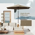 thumbnail image 5 of Costway 9ft Patio Solar Umbrella LED Patio Market Steel Tilt w/ Crank Outdoor (Tan), 5 of 10