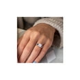 thumbnail image 5 of 1.85 Carat (Ctw) Lab-Created Three-Stone Moissanite Engagement Ring in 10K White Gold with Black Diamonds for Women, 5 of 6
