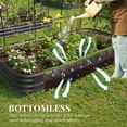 thumbnail image 5 of KING BIRD Raised Garden Bed with Arched Trellis Galvanized Planter Garden Box Outdoor for Gardening, Climbing Vegetables, Flowers 7.87x3.94x0.98 Ft 2PCS, Dark Grey, 5 of 8