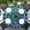B-mandala in Blue and Green, variant on Outdoor Table Covers Waterproof for Dinner, Apple 52 Inch Fall Round Tablecloth with Elastic Design Useful for Daily Life
