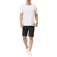 thumbnail image 2 of INSPIRE CHIC Men's Summer Plaid Shorts Slim Fit Dress Checked Short Pants, 2 of 6