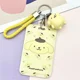 thumbnail image 2 of Llavero con colgante de anime Kawaii Sanrio Hello Kitty Cinnamoroll Kuromi My Melody, tarjetero con cordón y diseño de gato KT para niña, 2 of 2