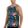 thumbnail image 2 of Haiem Undersea Animals Men Workout Tank Top Gym Bodybuilding Sleeveless Muscle T Shirts Athletic Tank Breathable Workout Shirt-3X-Large, 2 of 9