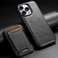 thumbnail image 7 of ELEHOLD for iPhone 15 Plus  Case, Compatible with Mag Safe Accessory, 2 in 1 Detachable Magnetic Card Holder Faux Leather Men Women Kickstand Wallet Case for iPhone 15 Plus  ,Black, 7 of 7