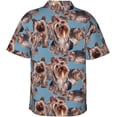 thumbnail image 2 of Manatee Starfish Pattern Mens Hawaiian Shirt Short Sleeve Casual Button Up Tropical Summer Beach Shirt, 2 of 9