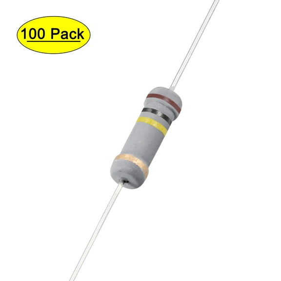 100pcs 1W 100K Ohm Carbon Film Resistor 5% Tolerance 4 Color Bands