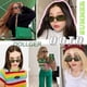 thumbnail image 2 of Gafas de sol rectangulares para mujer, gafas de sol de moda retro UV, 2 of 5