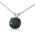 thumbnail image 2 of SuperJeweler 2 Carat Black Diamond Solitaire Pendant in 14k White Gold for Women, 2 of 5