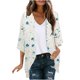 thumbnail image 2 of Cárdigan de manga larga para mujer, blusa informal estampada con bolsillo, abrigo tipo cárdigan para mujer, 2 of 5