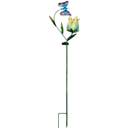 Solar Butterfly Flower Garden Stake