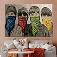 thumbnail image 3 of Banksy Beatles Printed, Graffiti Art, Abstract Poster, Banksy Bandanas Artwork, The Beatles Wall Art, Graffiti Street Artwork, Canvas Wall Decor - 4P-Rolled Canvas, 3 of 9