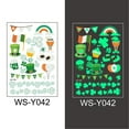 thumbnail image 1 of Agiferg St. Patrick's Day Tattoo Sticker Luminous Fluorescent Colourful Irish Festival, 1 of 1