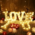 thumbnail image 4 of Labymos Alphabet Led Light Standing Letters Sign with Shining Bulbs Night Lamp for Birthday Christmas, 4 of 8