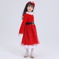 thumbnail image 3 of Disfraz de señora Claus para niñas, vestido de Navidad, fiesta de festival de Navidad, vestido de tutú rojo, disfraz de Papá Noel para bebés, disfraz de Papá Noel para niños, 3 of 5
