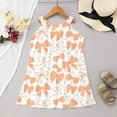 thumbnail image 5 of Robe d'Été Sans Manches pour Fille, Imprimé Nœud Papillon, Col Rond, Rose, Plage, Usage Quotidien, Taille 7-8 Ans, 5 of 5