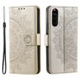thumbnail image 1 of For Sony Xperia 10 VI Case Mandala Flower Imprinted Flip Stand Phone Cover - Gold, 1 of 5