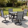 thumbnail image 6 of DELMANGO Patio Swivel Chairs Set of 4, Outdoor Dining Chairs High Back, All-Weather Textilene Swivel Rocker Chair for Lawn Porch Garden, Grey, 6 of 9