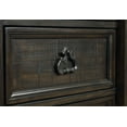 thumbnail image 6 of Farson Distressed Dark Walnut Finish Wood Dresser Mirror with Door, 6 of 7