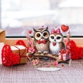 thumbnail image 5 of Flopesn Romantic Valentine's Day DIY Diamond Art Painting Decorative Ornament, Animal Creative Design Acrylic Home Decor Tabletop Ornament (Single-Sided Diamonds)-Owl Couple, 5 of 7