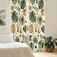 thumbnail image 4 of Ambesonne Leafy Art Curtains 2 Panel Set, Monstera Leaves Bohemian, Pair of - 28" x 95", Laurel Green Camel Beige, 4 of 4