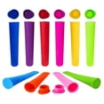 thumbnail image 1 of 10 Pcs Silicone Ice Popsicle Molds BPA Free, 1 of 5