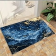 thumbnail image 2 of Navy Blue Rug 3x4ft, Gold Marble Abstract Rug for Entryway, Washable Rug Soft Thin Foldable Non-Slip Low-Pile Floor Rug for Bedroom Apartment Entryway, 2 of 7