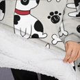 thumbnail image 3 of Oversized Wearable Blanket Hoodie,Bulldog Dog Sherpa Blanket Hoodie with Super Pockets,Super Warm Fuzzy Pullover for Women & Men, 3 of 6