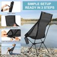 thumbnail image 2 of TOPCHANCES Ultralight High Back Camping Chair, Lightweight Folding Chairs with Headrest, Portable Compact for Outdoor Camp, Hiking, Picnic, Backpacking, 2 of 7