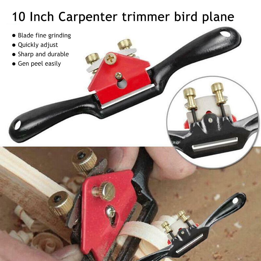 10inch Adjustable Woodworking Plane Wood Hand Planer Blade Spoke Shave Carpenter 