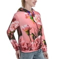 thumbnail image 6 of Lsque Delicate Pink Carnations A Pattern Casual Women's Hoodie,Hooded Sweatshirt with Kangaroo Pocket,Pullover Hoodie with Eye-catching Drawstrings-XX-Large, 6 of 7