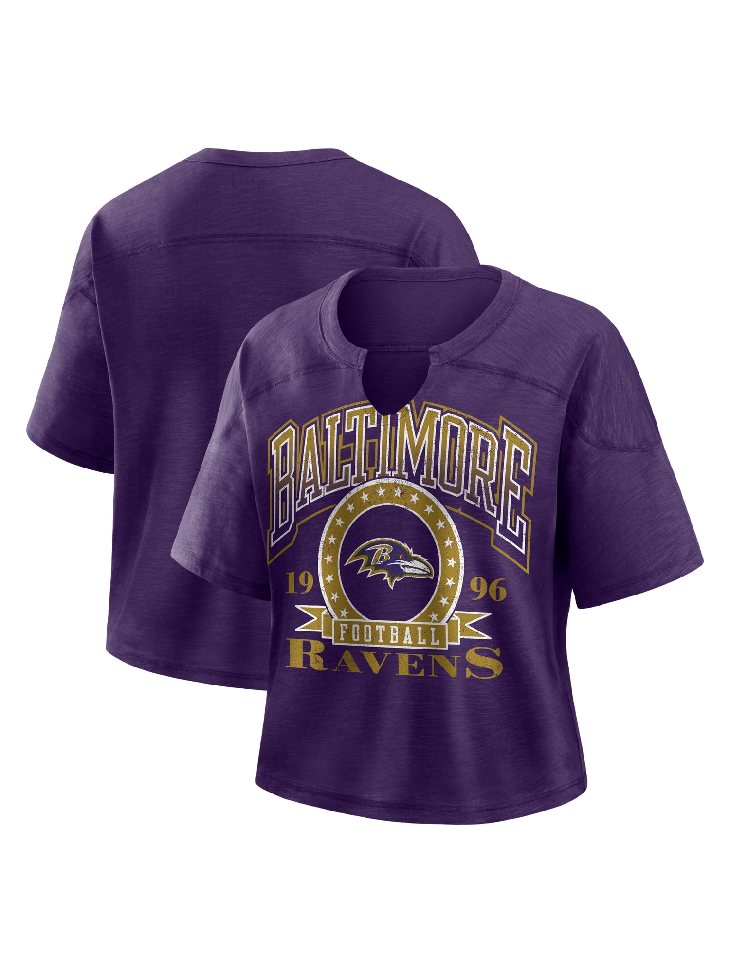 NFL Baltimore Ravens Women's Cotton Purple Short Sleeve T-Shirt