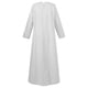 thumbnail image 5 of Vestido de manga larga Prolriy para mujer, vestido musulmán Abaya, vestido de oración, caftán largo con hiyab, vestido largo de Dubái, vestidos de mujer blancos S, 5 of 5