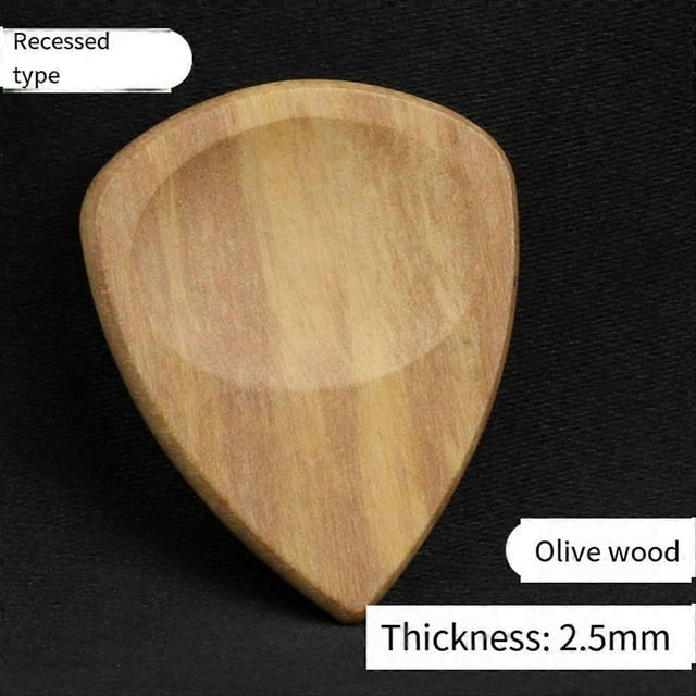 Grooved Wooden Guitar Picks for Electric, Acoustic or Bass Guitar,A