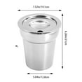 thumbnail image 2 of Round Soup Warmer Stainless Steel Chafing Chafer Dish Food Server Pot with Lid Food Warmer Chafingfor Suitable for Insulation Storage of Various hot Dishes,Silver, 2 of 15
