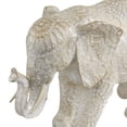 thumbnail image 4 of 11" x 7" White Polyresin Elephant Sculpture, by DecMode, 4 of 7