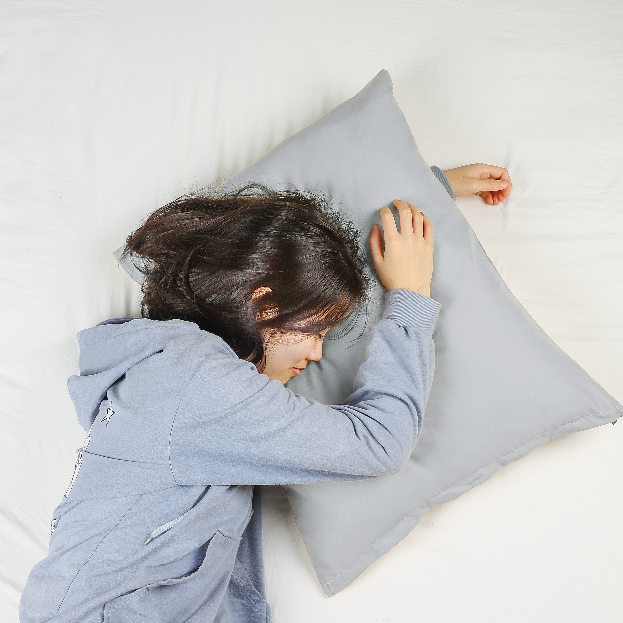 Light Gray Pillowcases Soft Microfiber Pillow Case with Zipper Standard