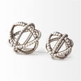 thumbnail image 4 of Mercana Espanlade II Decorative Metal Orb In Whitewash 68677, 4 of 5
