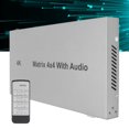 thumbnail image 1 of Matrix Switch 4x4 4K Switch Splitter 4 In 4 Out con Control Remoto Compatible con 4K 30Hz HDR HDCP 22 para PS3 para Pro para  para PC Reproductor HD HDTV Etc, 1 of 8