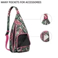 thumbnail image 4 of Vibrant Floral Sling Backpack - Colorful Hawaiian Inspired Print Shoulder Bag, Fashion Forward Design, 4 of 4